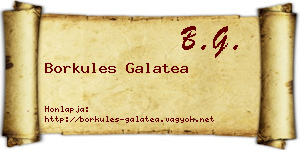 Borkules Galatea névjegykártya